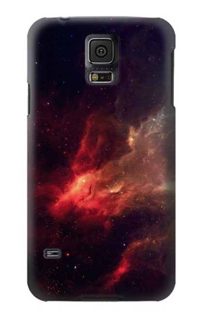 S3897 Red Nebula Space Hülle Schutzhülle Taschen für Samsung Galaxy S5