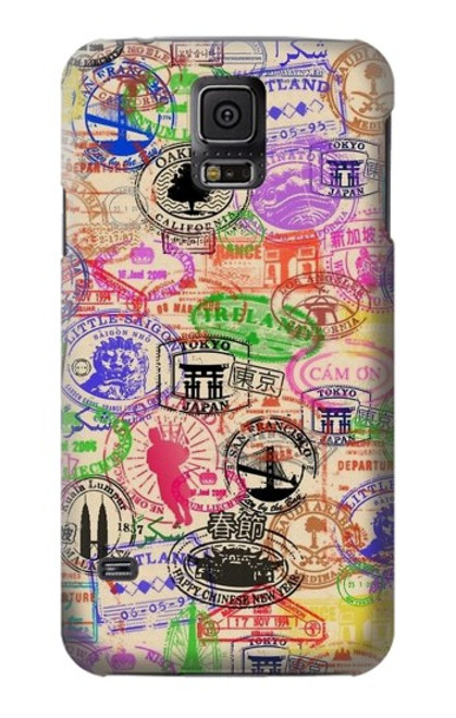 S3904 Travel Stamps Hülle Schutzhülle Taschen für Samsung Galaxy S5