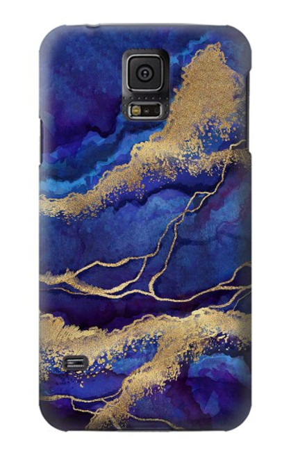 S3906 Navy Blue Purple Marble Hülle Schutzhülle Taschen für Samsung Galaxy S5