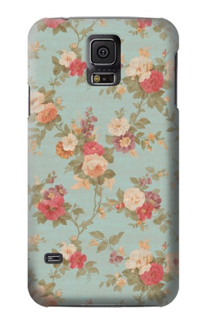 S3910 Vintage Rose Hülle Schutzhülle Taschen für Samsung Galaxy S5