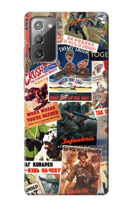 S3905 Vintage Army Poster Hülle Schutzhülle Taschen für Samsung Galaxy Note 20