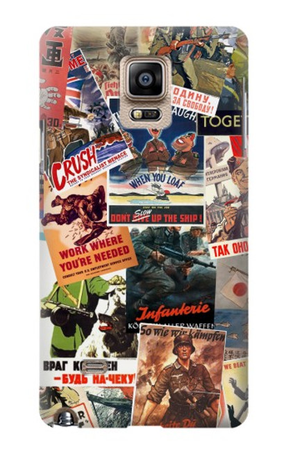 S3905 Vintage Army Poster Hülle Schutzhülle Taschen für Samsung Galaxy Note 4