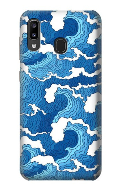 S3901 Aesthetic Storm Ocean Waves Hülle Schutzhülle Taschen für Samsung Galaxy A20, Galaxy A30