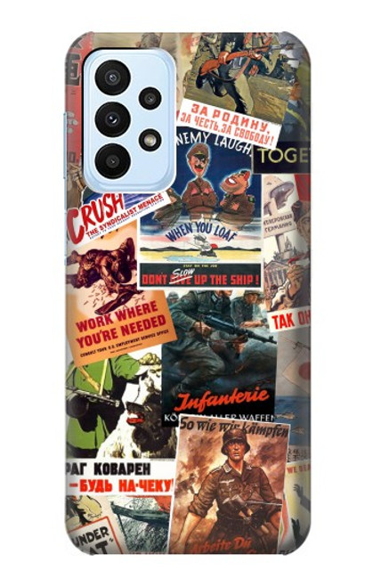 S3905 Vintage Army Poster Hülle Schutzhülle Taschen für Samsung Galaxy A23