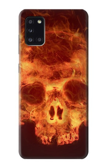 S3881 Fire Skull Hülle Schutzhülle Taschen für Samsung Galaxy A31