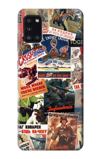 S3905 Vintage Army Poster Hülle Schutzhülle Taschen für Samsung Galaxy A31