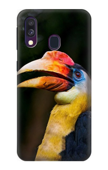 S3876 Colorful Hornbill Hülle Schutzhülle Taschen für Samsung Galaxy A40