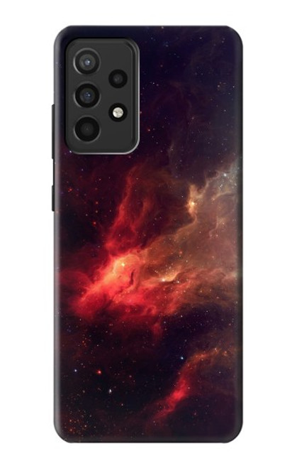 S3897 Red Nebula Space Hülle Schutzhülle Taschen für Samsung Galaxy A52, Galaxy A52 5G