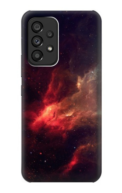 S3897 Red Nebula Space Hülle Schutzhülle Taschen für Samsung Galaxy A53 5G