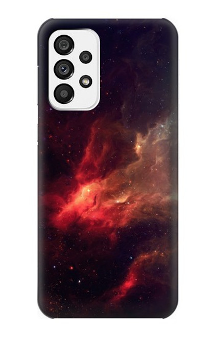 S3897 Red Nebula Space Hülle Schutzhülle Taschen für Samsung Galaxy A73 5G