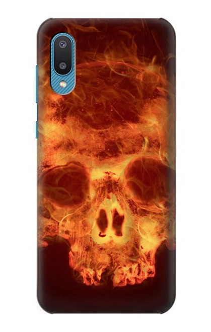S3881 Fire Skull Hülle Schutzhülle Taschen für Samsung Galaxy A04, Galaxy A02, M02