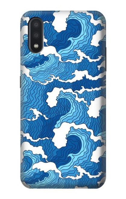 S3901 Aesthetic Storm Ocean Waves Hülle Schutzhülle Taschen für Samsung Galaxy A01