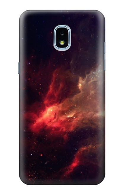 S3897 Red Nebula Space Hülle Schutzhülle Taschen für Samsung Galaxy J3 (2018), J3 Star, J3 V 3rd Gen, J3 Orbit, J3 Achieve, Express Prime 3, Amp Prime 3