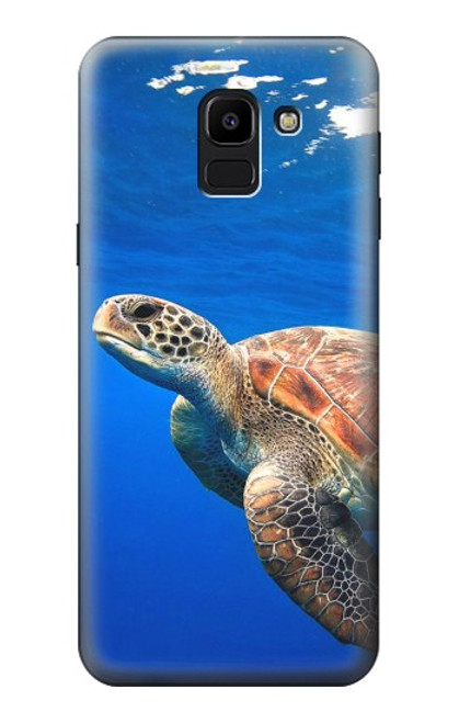 S3898 Sea Turtle Hülle Schutzhülle Taschen für Samsung Galaxy J6 (2018)