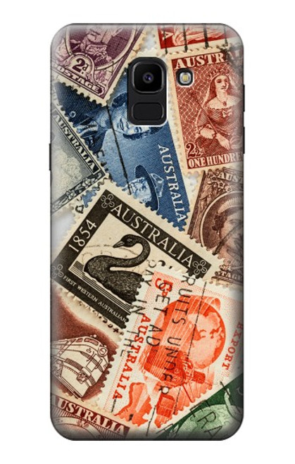 S3900 Stamps Hülle Schutzhülle Taschen für Samsung Galaxy J6 (2018)