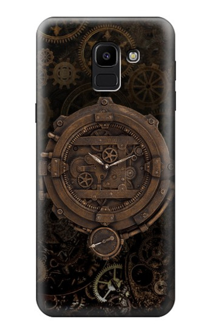 S3902 Steampunk Clock Gear Hülle Schutzhülle Taschen für Samsung Galaxy J6 (2018)