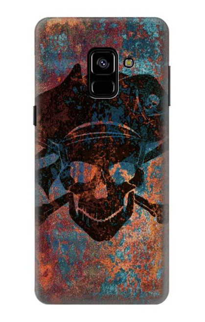 S3895 Pirate Skull Metal Hülle Schutzhülle Taschen für Samsung Galaxy A8 (2018)