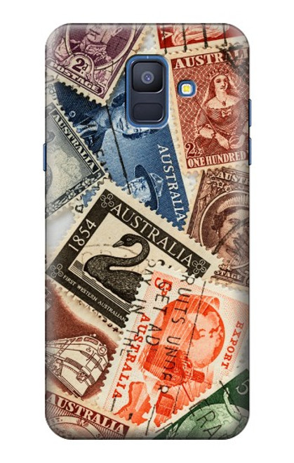 S3900 Stamps Hülle Schutzhülle Taschen für Samsung Galaxy A6 (2018)