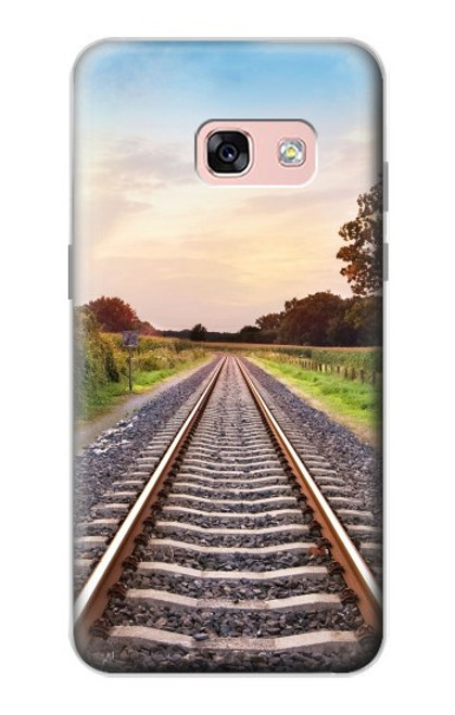 S3866 Railway Straight Train Track Hülle Schutzhülle Taschen für Samsung Galaxy A3 (2017)