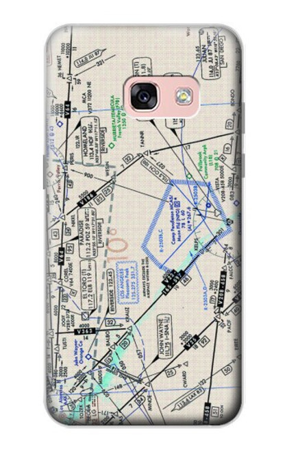 S3882 Flying Enroute Chart Hülle Schutzhülle Taschen für Samsung Galaxy A3 (2017)