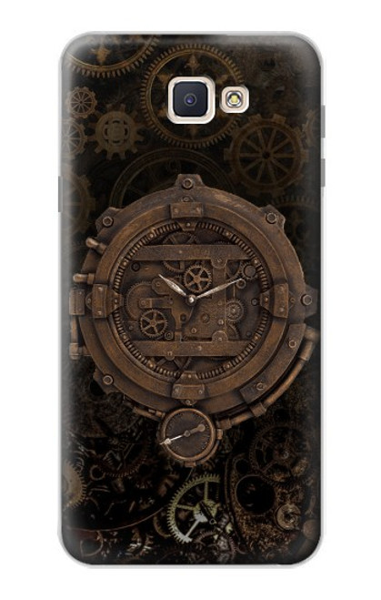 S3902 Steampunk Clock Gear Hülle Schutzhülle Taschen für Samsung Galaxy J7 Prime (SM-G610F)