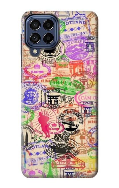 S3904 Travel Stamps Hülle Schutzhülle Taschen für Samsung Galaxy M53