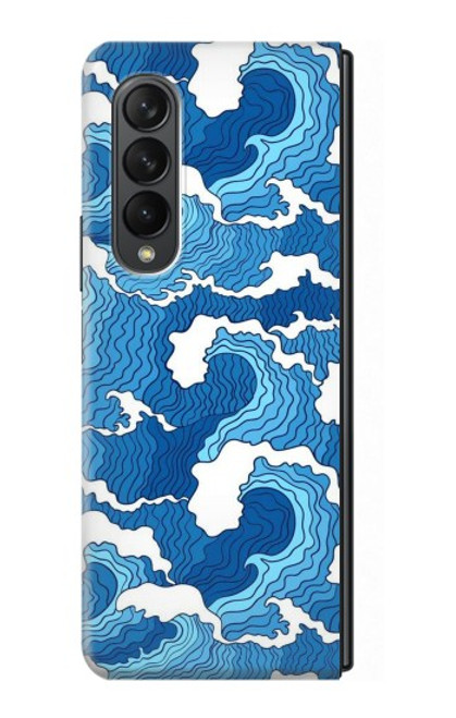 S3901 Aesthetic Storm Ocean Waves Hülle Schutzhülle Taschen für Samsung Galaxy Z Fold 3 5G