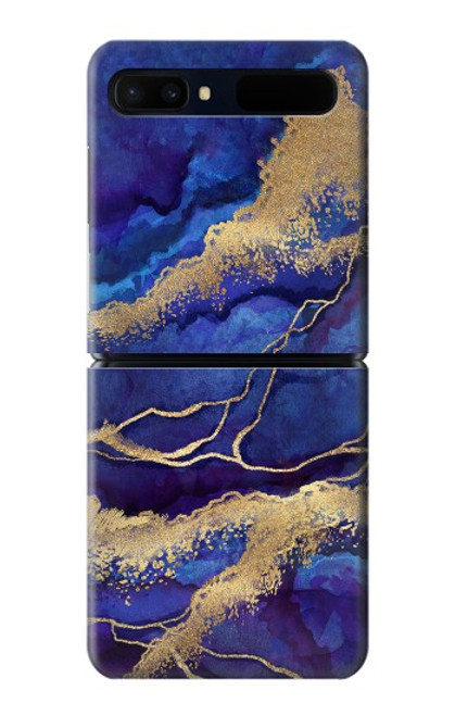 S3906 Navy Blue Purple Marble Hülle Schutzhülle Taschen für Samsung Galaxy Z Flip 5G