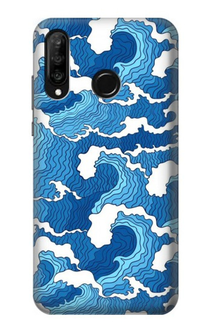 S3901 Aesthetic Storm Ocean Waves Hülle Schutzhülle Taschen für Huawei P30 lite