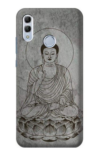 S3873 Buddha Line Art Hülle Schutzhülle Taschen für Huawei Honor 10 Lite, Huawei P Smart 2019