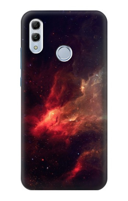 S3897 Red Nebula Space Hülle Schutzhülle Taschen für Huawei Honor 10 Lite, Huawei P Smart 2019