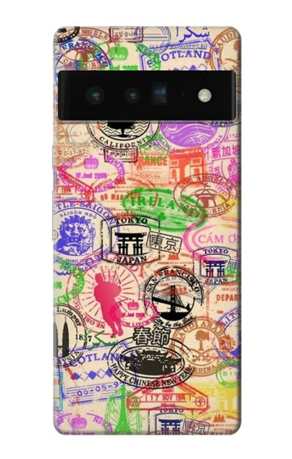 S3904 Travel Stamps Hülle Schutzhülle Taschen für Google Pixel 6 Pro