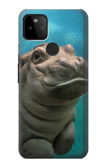 S3871 Cute Baby Hippo Hippopotamus Hülle Schutzhülle Taschen für Google Pixel 5A 5G