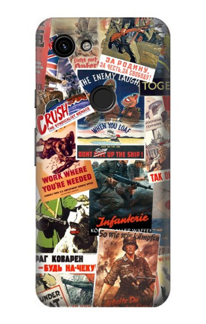 S3905 Vintage Army Poster Hülle Schutzhülle Taschen für Google Pixel 3a