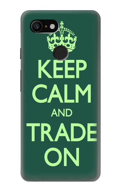 S3862 Keep Calm and Trade On Hülle Schutzhülle Taschen für Google Pixel 3