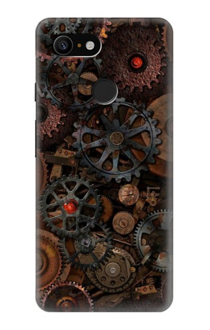 S3884 Steampunk Mechanical Gears Hülle Schutzhülle Taschen für Google Pixel 3