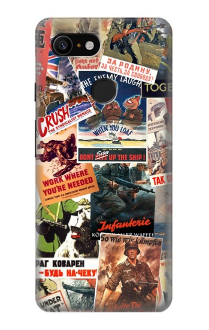 S3905 Vintage Army Poster Hülle Schutzhülle Taschen für Google Pixel 3