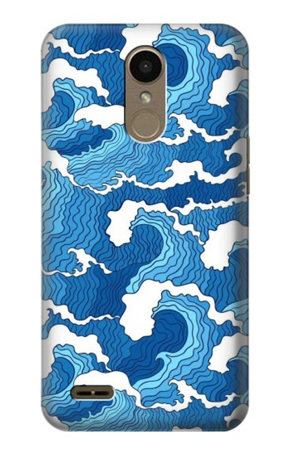 S3901 Aesthetic Storm Ocean Waves Hülle Schutzhülle Taschen für LG K10 (2018), LG K30