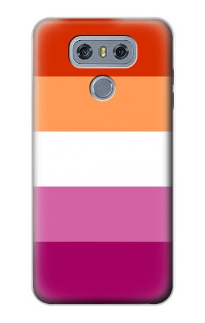 S3887 Lesbian Pride Flag Hülle Schutzhülle Taschen für LG G6