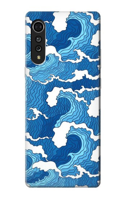 S3901 Aesthetic Storm Ocean Waves Hülle Schutzhülle Taschen für LG Velvet