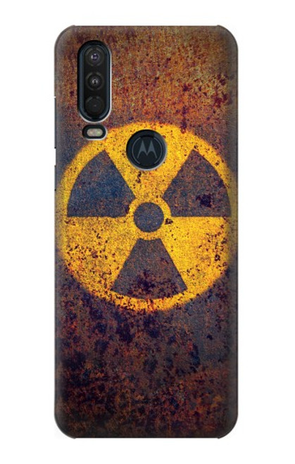 S3892 Nuclear Hazard Hülle Schutzhülle Taschen für Motorola One Action (Moto P40 Power)