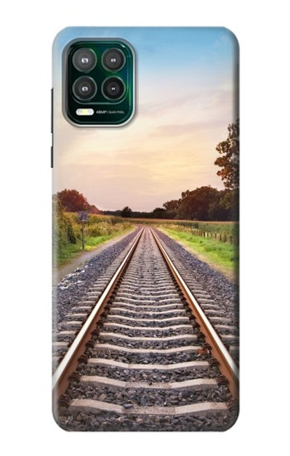 S3866 Railway Straight Train Track Hülle Schutzhülle Taschen für Motorola Moto G Stylus 5G