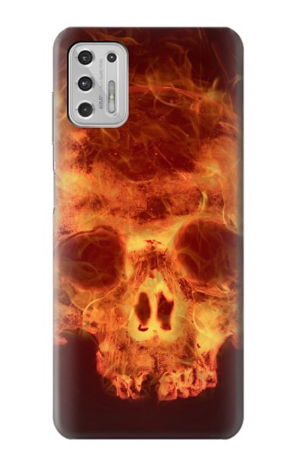 S3881 Fire Skull Hülle Schutzhülle Taschen für Motorola Moto G Stylus (2021)