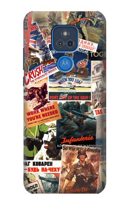 S3905 Vintage Army Poster Hülle Schutzhülle Taschen für Motorola Moto G Play (2021)