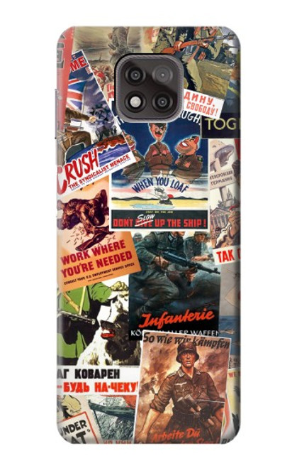 S3905 Vintage Army Poster Hülle Schutzhülle Taschen für Motorola Moto G Power (2021)