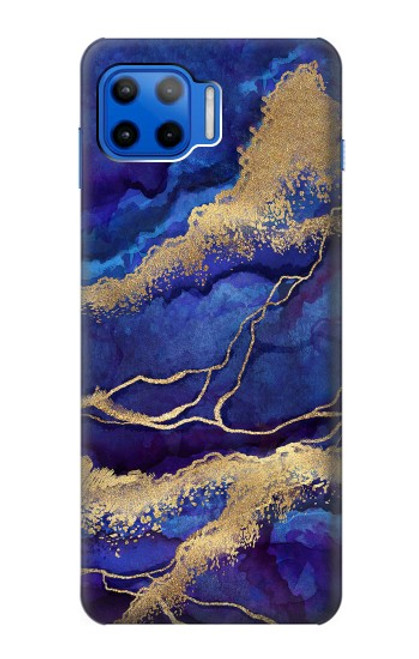 S3906 Navy Blue Purple Marble Hülle Schutzhülle Taschen für Motorola Moto G 5G Plus