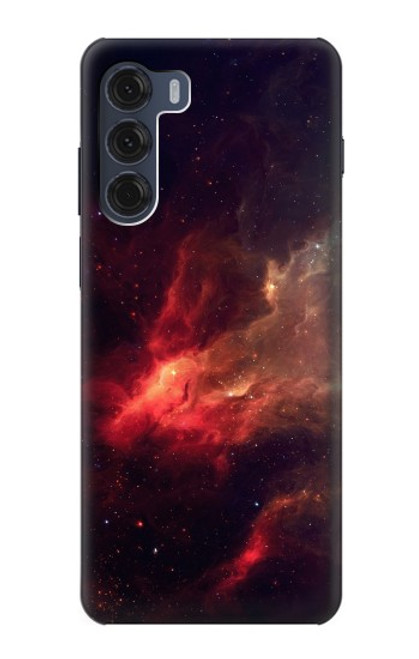 S3897 Red Nebula Space Hülle Schutzhülle Taschen für Motorola Moto G200 5G