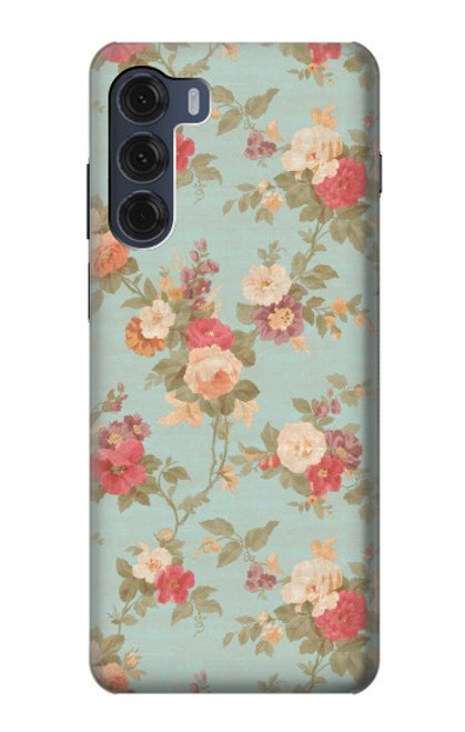 S3910 Vintage Rose Hülle Schutzhülle Taschen für Motorola Moto G200 5G