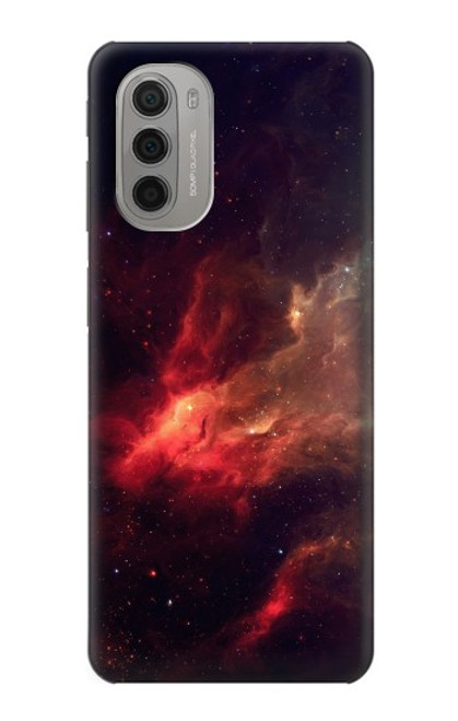 S3897 Red Nebula Space Hülle Schutzhülle Taschen für Motorola Moto G51 5G