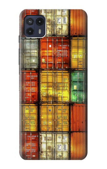 S3861 Colorful Container Block Hülle Schutzhülle Taschen für Motorola Moto G50 5G